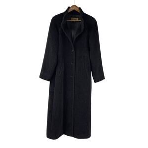 Sachi Collection Full Length Black Coat Alpaca Blend 6 Beautiful Vintage